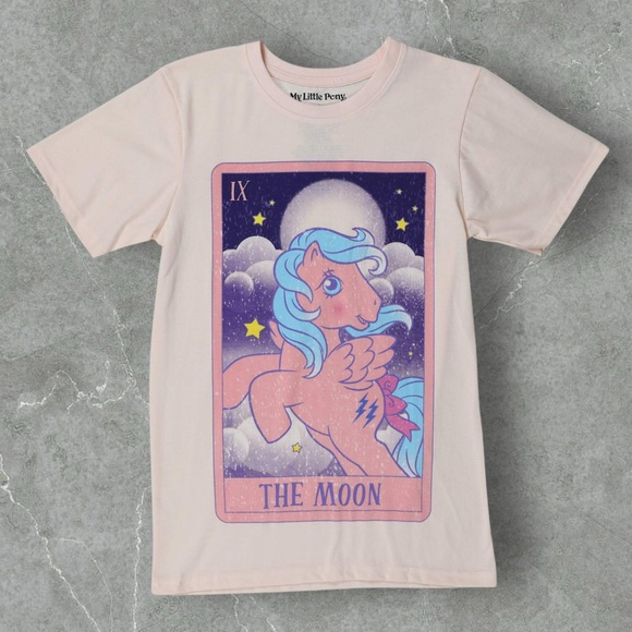 My Little Pony The Moon Tarot Card Graphic Tee Pink Short Sleeve Unisex Large - Picture 6 of 9